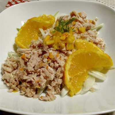 Narancsos édeskömény saláta tonhallal